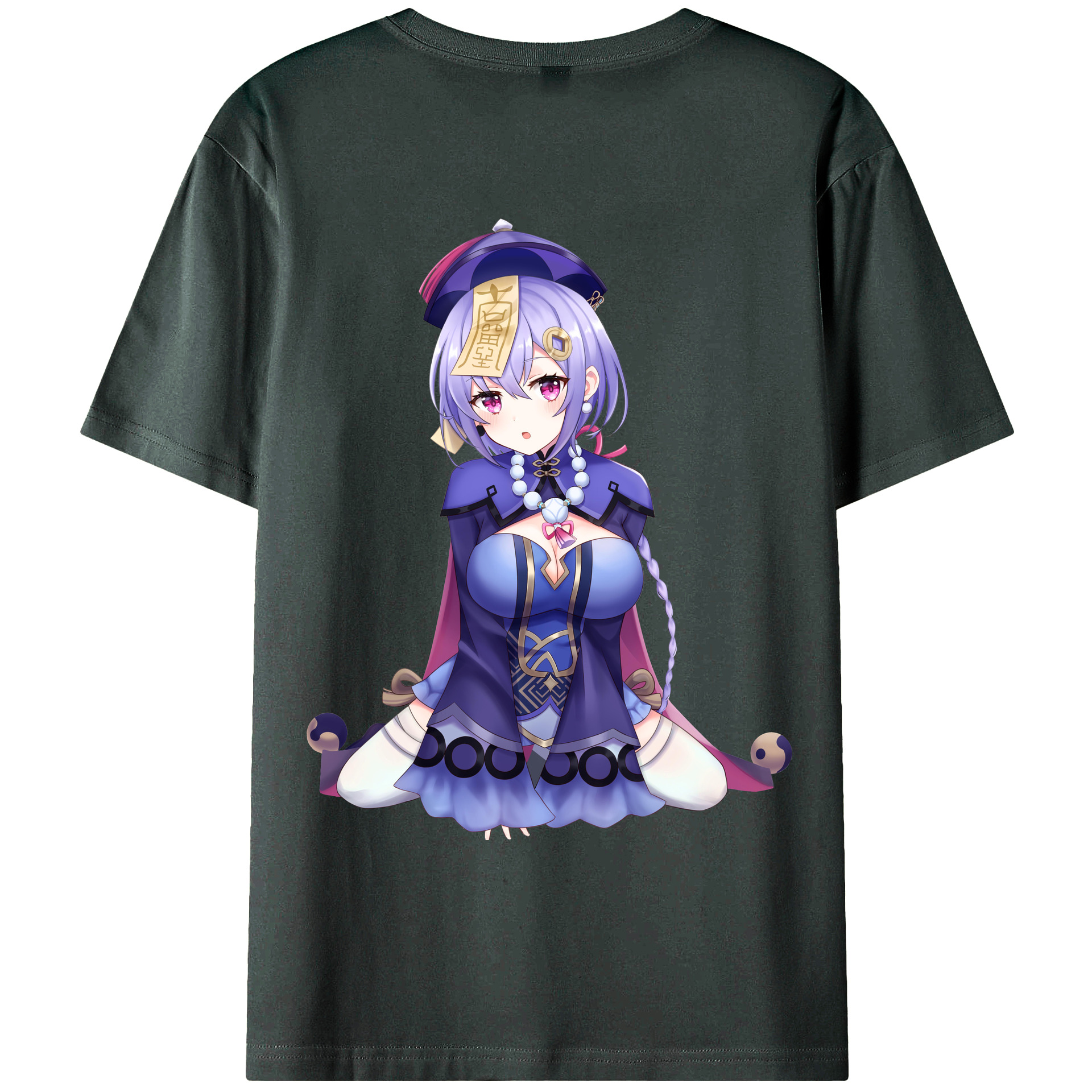 げんし神 七七 なな  genshin Nana 綿100％ メンズ半袖Tシャツ（バックプリント） 通気性